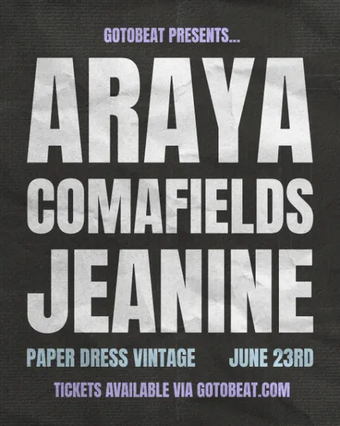 Araya, Comafields & jeanine live at Paper Dress Vintage