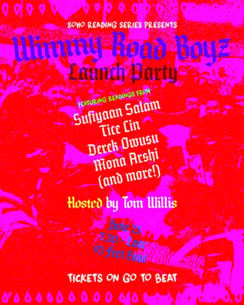 Soho Reading Series presents The Launch of Wimmy Road Boyz by Sufiyaan Salam