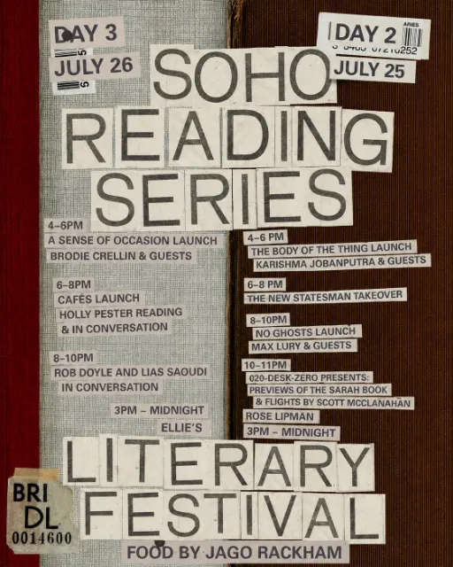 Soho Reading Series: London Literary Festival Days Two and Three